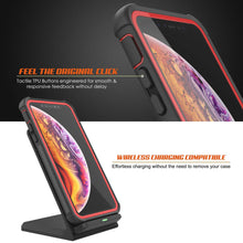 Load image into Gallery viewer, PunkCase iPhone XS Max Case, [Spartan Series] Clear Rugged Heavy Duty Cover W/Built in Screen Protector [Red] (Color in image: teal)

