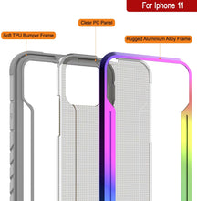 Cargar imagen en el visor de la galería, Punkcase iPhone 12 Mini ravenger Case Protective Military Grade Multilayer Cover [Rainbow] (Color in image: Grey-Black)

