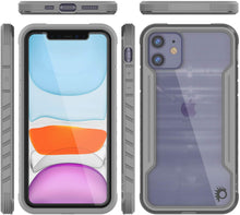 Cargar imagen en el visor de la galería, Punkcase iPhone 11 ravenger Case Protective Military Grade Multilayer Cover [Grey] 

