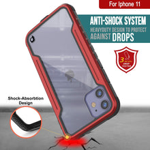 Cargar imagen en el visor de la galería, Punkcase iPhone 11 ravenger Case Protective Military Grade Multilayer Cover [Red] (Color in image: Grey)
