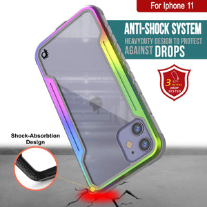 Punkcase iPhone 11 ravenger Case Protective Military Grade Multilayer Cover [Rainbow] (Color in image: Grey)