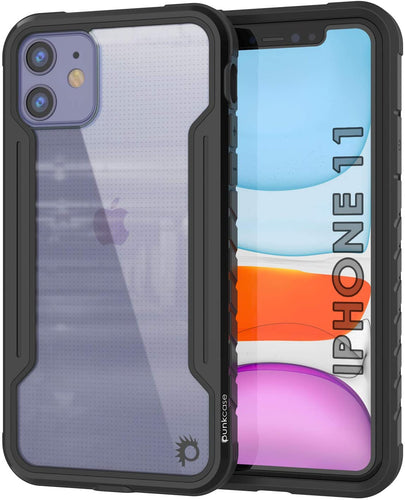 Punkcase iPhone 11 ravenger Case Protective Military Grade Multilayer Cover [Black] (Color in image: Black)