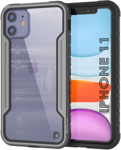 Punkcase iPhone 11 ravenger Case Protective Military Grade Multilayer Cover [Grey-Black] (Color in image: Grey-Black)