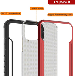 Punkcase iPhone 11 ravenger Case Protective Military Grade Multilayer Cover [Red] (Color in image: Rainbow)