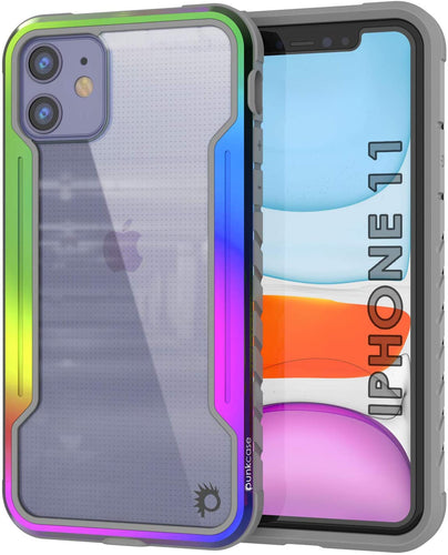 Punkcase iPhone 11 ravenger Case Protective Military Grade Multilayer Cover [Rainbow] (Color in image: Rainbow)