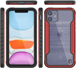 Punkcase iPhone 11 ravenger Case Protective Military Grade Multilayer Cover [Red] 