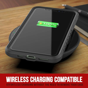 Punkcase iPhone 11 ravenger Case Protective Military Grade Multilayer Cover [Red] (Color in image: Grey-Black)