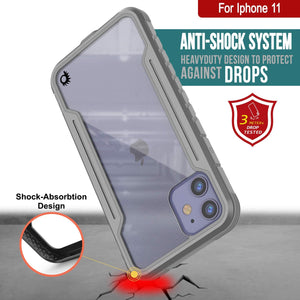 Punkcase iPhone 11 ravenger Case Protective Military Grade Multilayer Cover [Grey] (Color in image: Black)