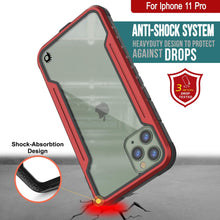 Cargar imagen en el visor de la galería, Punkcase iPhone 11 Pro ravenger Case Protective Military Grade Multilayer Cover [Red] (Color in image: Grey)
