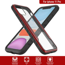 Cargar imagen en el visor de la galería, Punkcase iPhone 11 Pro ravenger Case Protective Military Grade Multilayer Cover [Red] (Color in image: Rose-Gold)
