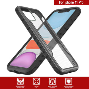 Punkcase iPhone 11 Pro ravenger Case Protective Military Grade Multilayer Cover [Grey-Black] (Color in image: Rose-Gold)