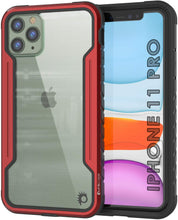 Cargar imagen en el visor de la galería, Punkcase iPhone 11 Pro ravenger Case Protective Military Grade Multilayer Cover [Red] (Color in image: Red)
