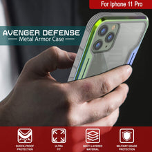 Load image into Gallery viewer, Punkcase iPhone 11 Pro ravenger Case Protective Military Grade Multilayer Cover [Rainbow] (Color in image: Black)
