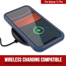 Cargar imagen en el visor de la galería, Punkcase for iPhone 11 Pro Belt Clip Multilayer Holster Case [Patron Series] [Navy] 
