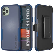 Cargar imagen en el visor de la galería, Punkcase for iPhone 11 Pro Belt Clip Multilayer Holster Case [Patron Series] [Navy] (Color in image: Navy)
