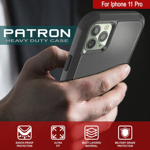 Punkcase for iPhone 11 Pro Belt Clip Multilayer Holster Case [Patron Series] [Black] (Color in image: Red-Black)