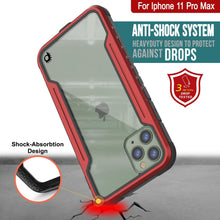Cargar imagen en el visor de la galería, Punkcase iPhone 11 Pro Max ravenger Case Protective Military Grade Multilayer Cover [Red] (Color in image: Grey)
