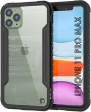 Cargar imagen en el visor de la galería, Punkcase iPhone 11 Pro Max ravenger Case Protective Military Grade Multilayer Cover [Black] (Color in image: Black)
