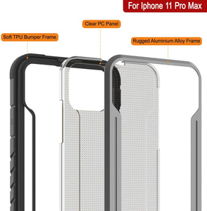 Punkcase iPhone 12 Pro Max ravenger Case Protective Military Grade Multilayer Cover [Grey-Black] (Color in image: Rainbow)