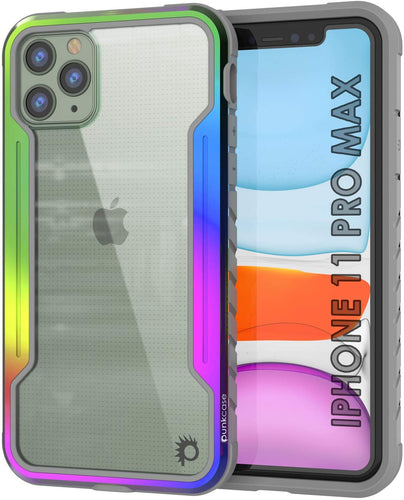 Punkcase iPhone 11 Pro Max ravenger Case Protective Military Grade Multilayer Cover [Rainbow] (Color in image: Rainbow)