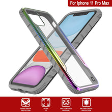 Cargar imagen en el visor de la galería, Punkcase iPhone 11 Pro Max ravenger Case Protective Military Grade Multilayer Cover [Rainbow] (Color in image: Rose-Gold)
