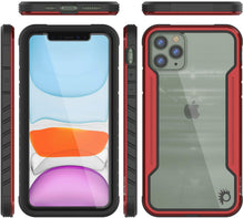 Cargar imagen en el visor de la galería, Punkcase iPhone 11 Pro Max ravenger Case Protective Military Grade Multilayer Cover [Red] (Color in image: Rainbow)
