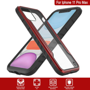 Punkcase iPhone 11 Pro Max ravenger Case Protective Military Grade Multilayer Cover [Red] (Color in image: Rose-Gold)
