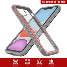 Cargar imagen en el visor de la galería, Punkcase iPhone 11 Pro Max ravenger Case Protective Military Grade Multilayer Cover [Rose-Gold] (Color in image: Red)
