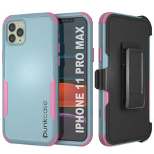 Cargar imagen en el visor de la galería, Punkcase for iPhone 11 Pro Max Belt Clip Multilayer Holster Case [Patron Series] [Mint-Pink] (Color in image: Mint-Pink)

