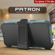 Cargar imagen en el visor de la galería, Punkcase for iPhone 11 Pro Max Belt Clip Multilayer Holster Case [Patron Series] [Mint] (Color in image: Navy)
