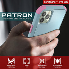 Cargar imagen en el visor de la galería, Punkcase for iPhone 11 Pro Max Belt Clip Multilayer Holster Case [Patron Series] [Mint-Pink] (Color in image: Red-Black)

