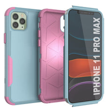 Cargar imagen en el visor de la galería, Punkcase for iPhone 11 Pro Max Belt Clip Multilayer Holster Case [Patron Series] [Mint-Pink] 
