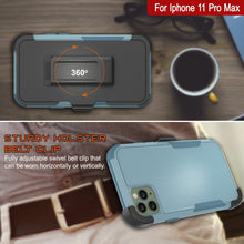 Cargar imagen en el visor de la galería, Punkcase for iPhone 11 Pro Max Belt Clip Multilayer Holster Case [Patron Series] [Mint] 
