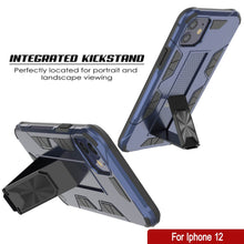 Load image into Gallery viewer, Punkcase iPhone 12 Case [ArmorShield Series] Military Style Protective Dual Layer Case Navy-Blue (Color in image: Rose Gold)
