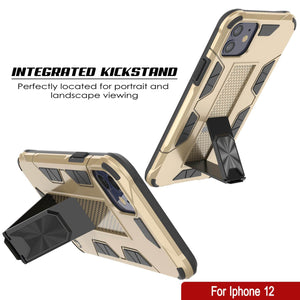 Punkcase iPhone 12 Case [ArmorShield Series] Military Style Protective Dual Layer Case Gold (Color in image: Navy Blue)
