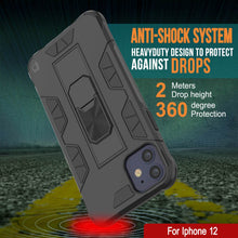 Cargar imagen en el visor de la galería, Punkcase iPhone 12 Case [ArmorShield Series] Military Style Protective Dual Layer Case Black (Color in image: Rose Gold)
