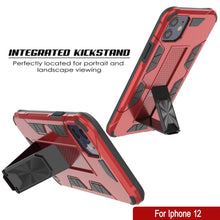 Cargar imagen en el visor de la galería, Punkcase iPhone 12 Case [ArmorShield Series] Military Style Protective Dual Layer Case Red (Color in image: Rose Gold)
