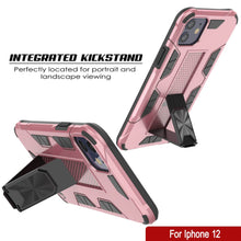 Cargar imagen en el visor de la galería, Punkcase iPhone 12 Case [ArmorShield Series] Military Style Protective Dual Layer Case Rose-Gold (Color in image: Navy Blue)
