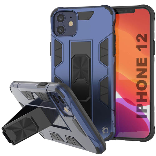 Punkcase iPhone 12 Case [ArmorShield Series] Military Style Protective Dual Layer Case Navy-Blue (Color in image: Navy Blue)