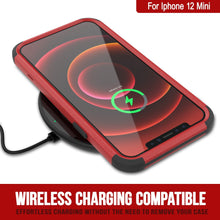 Cargar imagen en el visor de la galería, Punkcase for iPhone 12 Mini Belt Clip Multilayer Holster Case [Patron Series] [Red-Black] 
