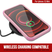 Cargar imagen en el visor de la galería, Punkcase for iPhone 12 Mini Belt Clip Multilayer Holster Case [Patron Series] [Pink] 
