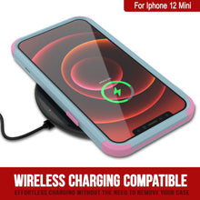 Cargar imagen en el visor de la galería, Punkcase for iPhone 12 Mini Belt Clip Multilayer Holster Case [Patron Series] [Mint-Pink] 
