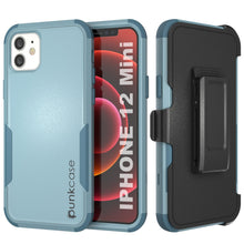 Cargar imagen en el visor de la galería, Punkcase for iPhone 12 Mini Belt Clip Multilayer Holster Case [Patron Series] [Mint] (Color in image: Mint)
