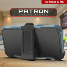 Cargar imagen en el visor de la galería, Punkcase for iPhone 12 Mini Belt Clip Multilayer Holster Case [Patron Series] [Mint] (Color in image: Navy)

