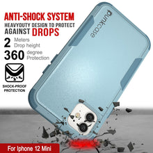 Cargar imagen en el visor de la galería, Punkcase for iPhone 12 Mini Belt Clip Multilayer Holster Case [Patron Series] [Mint] (Color in image: Black)

