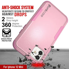 Cargar imagen en el visor de la galería, Punkcase for iPhone 12 Mini Belt Clip Multilayer Holster Case [Patron Series] [Pink] (Color in image: Navy)

