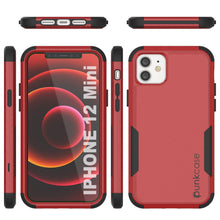 Cargar imagen en el visor de la galería, Punkcase for iPhone 12 Mini Belt Clip Multilayer Holster Case [Patron Series] [Red-Black] (Color in image: Mint)
