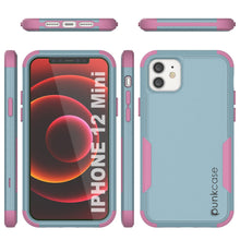 Cargar imagen en el visor de la galería, Punkcase for iPhone 12 Mini Belt Clip Multilayer Holster Case [Patron Series] [Mint-Pink] (Color in image: Navy)
