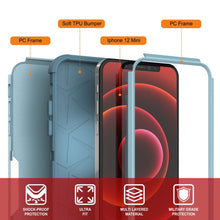 Cargar imagen en el visor de la galería, Punkcase for iPhone 12 Mini Belt Clip Multilayer Holster Case [Patron Series] [Mint] (Color in image: Mint-Pink)
