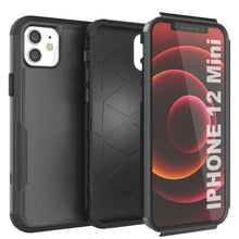 Cargar imagen en el visor de la galería, Punkcase for iPhone 12 Mini Belt Clip Multilayer Holster Case [Patron Series] [Black] 
